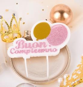Glitter Italian Letter Candle