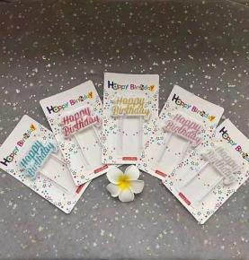 Glitter Letter Topper Candle