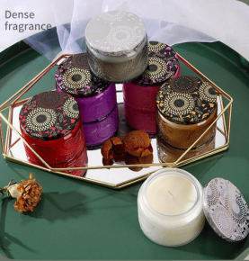 Embossed Glass Scented Candle