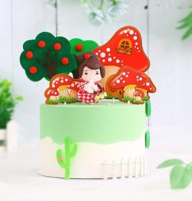 Red mushroom cake topper